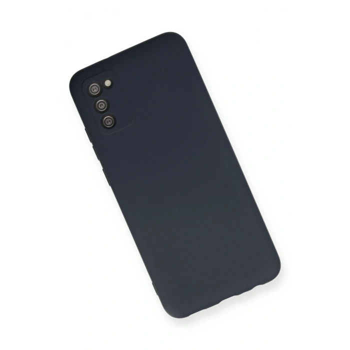 Mey İthalat®  Samsung Galaxy A03S Kılıf Nano içi Kadife Silikon - Lacivert