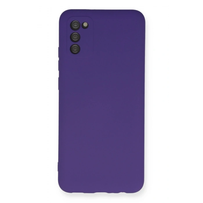 Mey İthalat®  Samsung Galaxy A03S Kılıf Nano içi Kadife Silikon - Mor