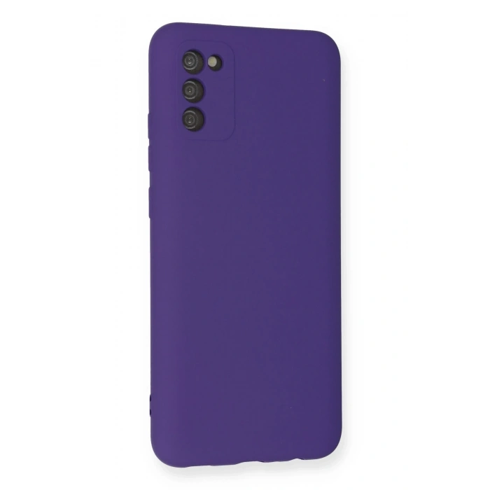 Mey İthalat®  Samsung Galaxy A03S Kılıf Nano içi Kadife Silikon - Mor