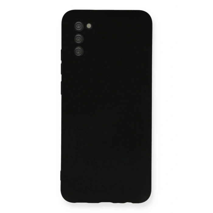 Mey İthalat®  Samsung Galaxy A03S Kılıf Nano içi Kadife Silikon - Siyah