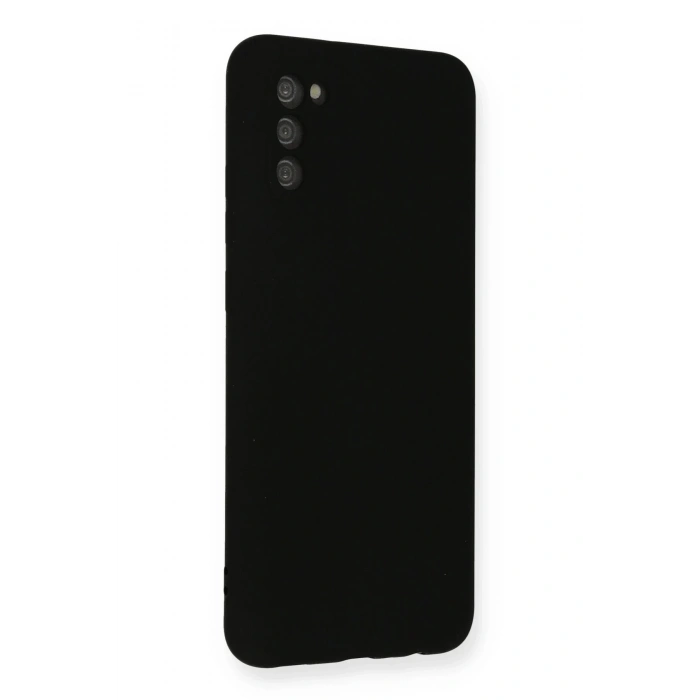 Mey İthalat®  Samsung Galaxy A03S Kılıf Nano içi Kadife Silikon - Siyah