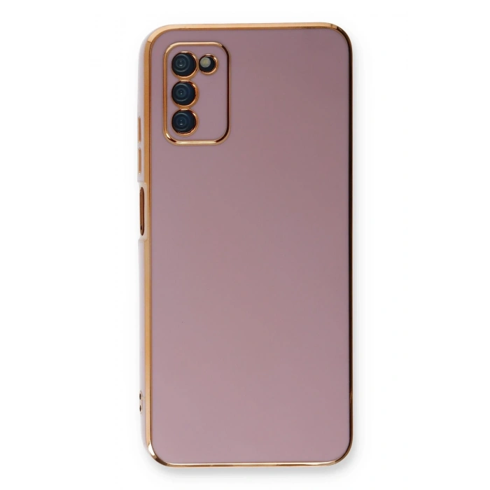 Mey İthalat®  Samsung Galaxy A03S Kılıf Volet Silikon - Mor