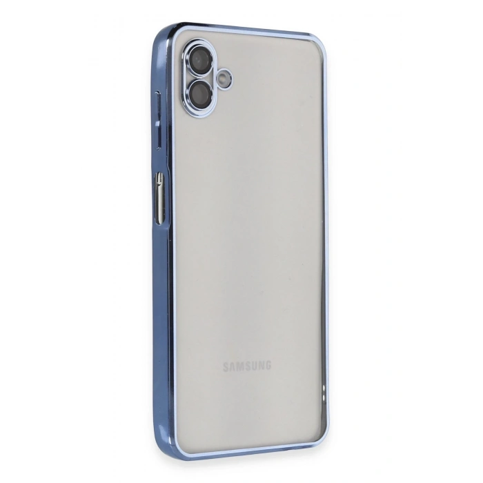 Mey İthalat®  Samsung Galaxy A04 Kılıf  Lensli Silikon - Açık Mavi