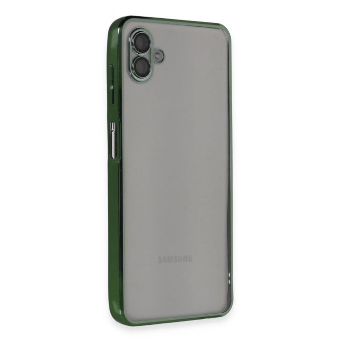 Mey İthalat®  Samsung Galaxy A04 Kılıf  Lensli Silikon - Yeşil