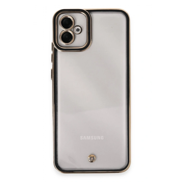 Mey İthalat®  Samsung Galaxy A04E Kılıf Liva Lens Silikon - Siyah