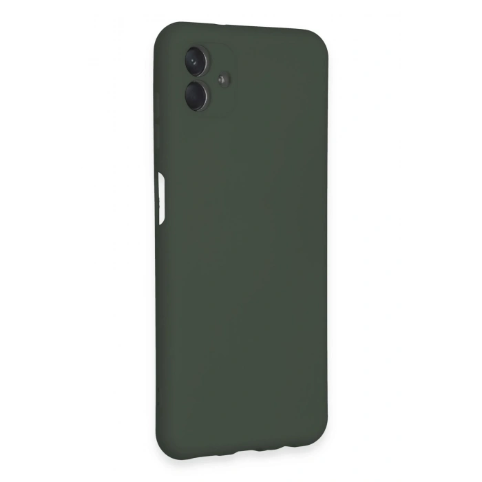 Mey İthalat®  Samsung Galaxy A04E Kılıf Nano içi Kadife Silikon - Koyu Yeşil