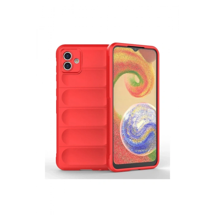 Mey İthalat®  Samsung Galaxy A04E Kılıf Optimum Silikon - Kırmızı