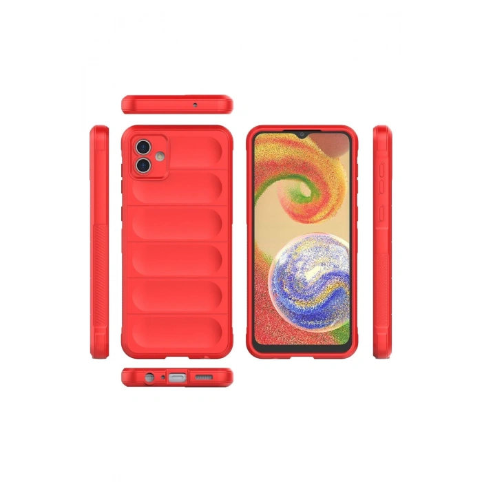 Mey İthalat®  Samsung Galaxy A04E Kılıf Optimum Silikon - Kırmızı
