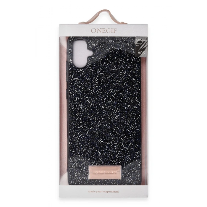 Mey İthalat®  Samsung Galaxy A05 Bright Simli Kapak - Derin Mor