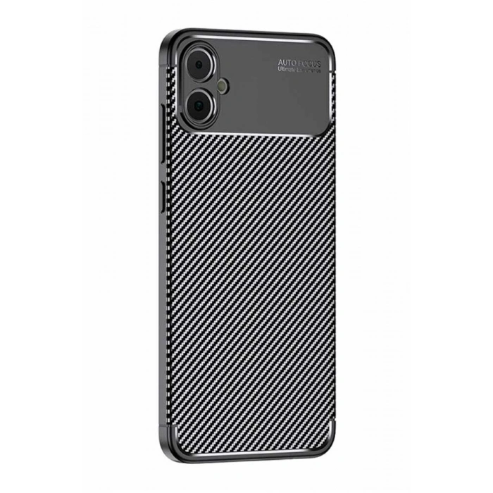 Mey İthalat®  Samsung Galaxy A05 Kılıf Auto Focus Karbon Kapak - Siyah