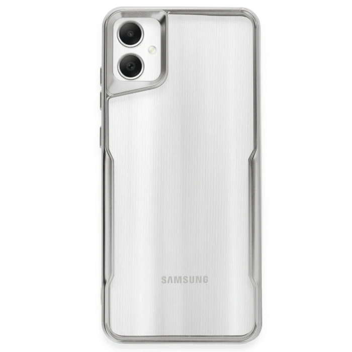 Mey İthalat®  Samsung Galaxy A05 Kılıf Boyi Silikon Kapak - Gümüş