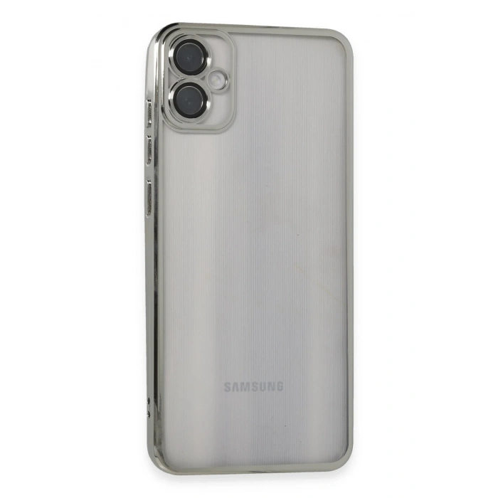 Mey İthalat®  Samsung Galaxy A05 Kılıf  Lensli Silikon - Gümüş