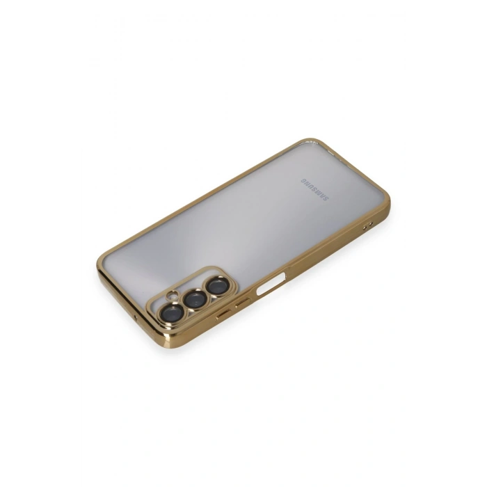 Mey İthalat®  Samsung Galaxy A05S Kılıf  Lensli Silikon - Gold