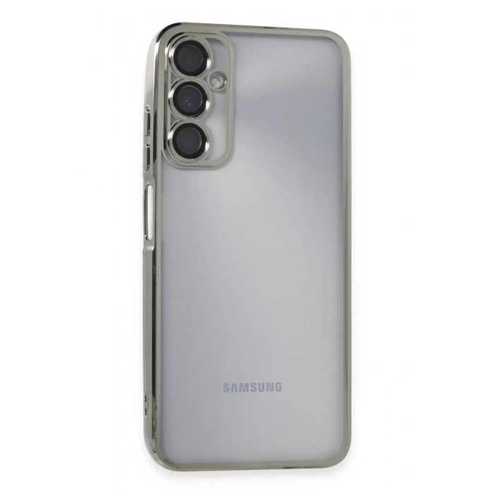 Mey İthalat®  Samsung Galaxy A05S Kılıf  Lensli Silikon - Gümüş