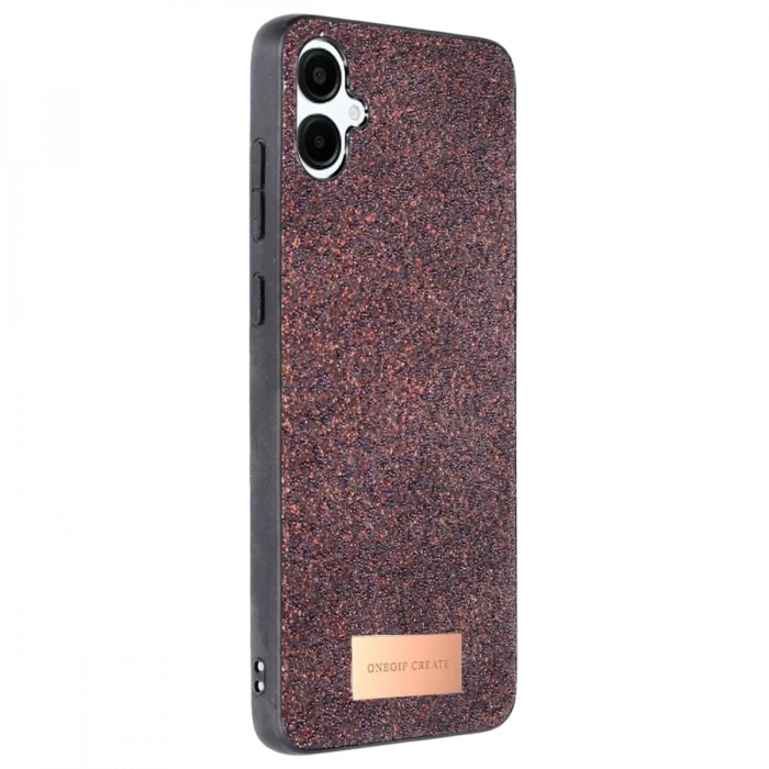 Mey İthalat®  Samsung Galaxy A06 Bright Simli Kapak - Derin Mor