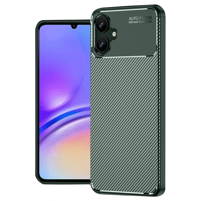 Mey İthalat®  Samsung Galaxy A06 Kılıf Auto Focus Karbon Kapak - Koyu Yeşil