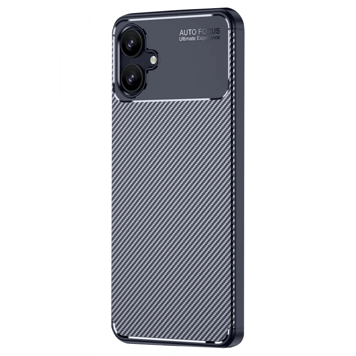 Mey İthalat®  Samsung Galaxy A06 Kılıf Auto Focus Karbon Kapak - Lacivert