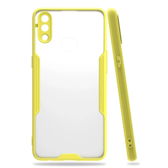 Mey İthalat®  Samsung Galaxy A10S Kılıf Platin Silikon - Sarı