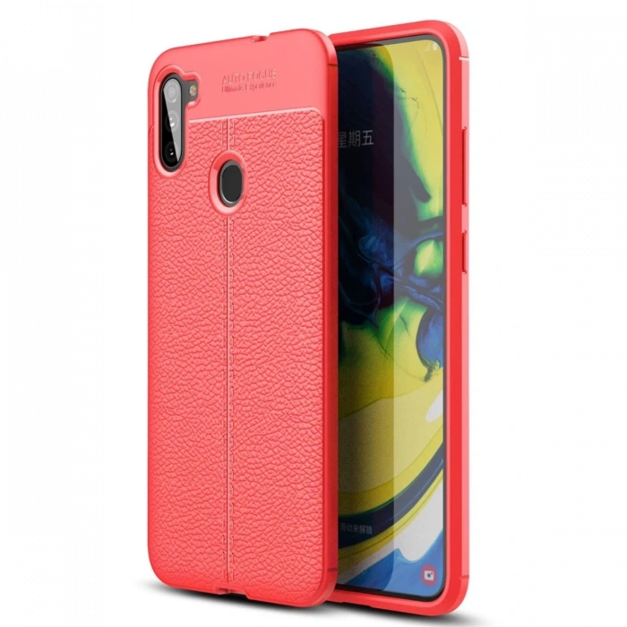 Mey İthalat®  Samsung Galaxy A11 Kılıf Auto Focus Kapak - Kırmızı