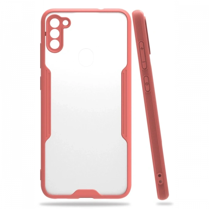 Mey İthalat®  Samsung Galaxy A11 Kılıf Platin Silikon - Pembe