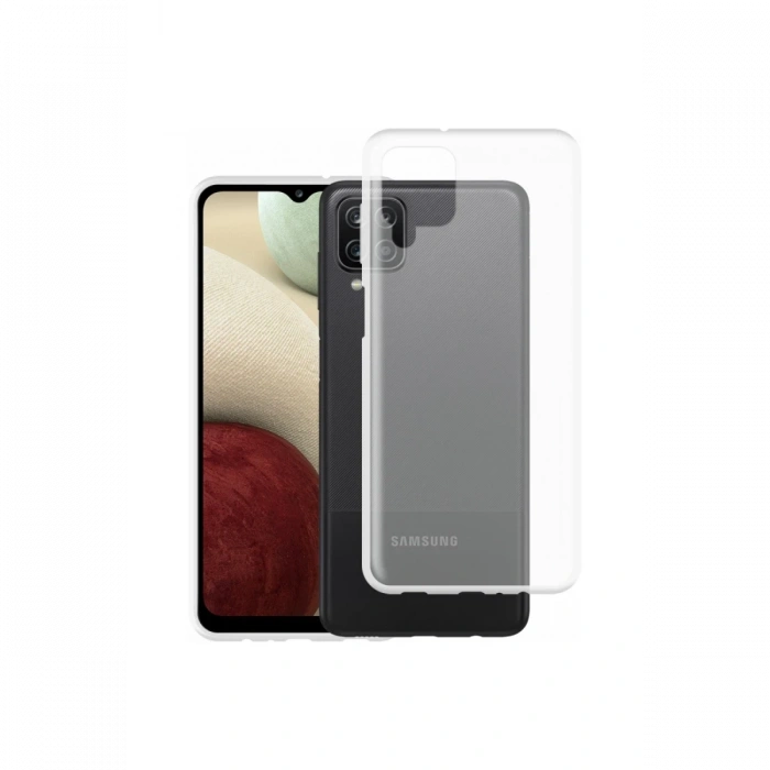 Mey İthalat®  Samsung Galaxy A12 Kılıf Lüx Şeffaf Silikon