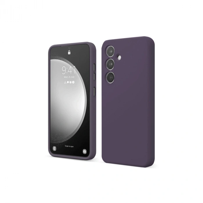 Mey İthalat®  Samsung Galaxy A14 4G Kılıf First Silikon - Mor