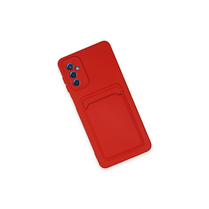 Mey İthalat®  Samsung Galaxy A14 4G Kılıf Kelvin Kartvizitli Silikon - Kırmızı