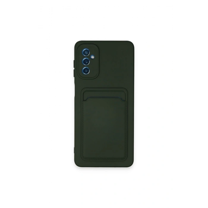 Mey İthalat®  Samsung Galaxy A14 4G Kılıf Kelvin Kartvizitli Silikon - Koyu Yeşil