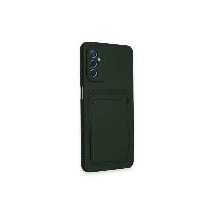 Mey İthalat®  Samsung Galaxy A14 4G Kılıf Kelvin Kartvizitli Silikon - Koyu Yeşil