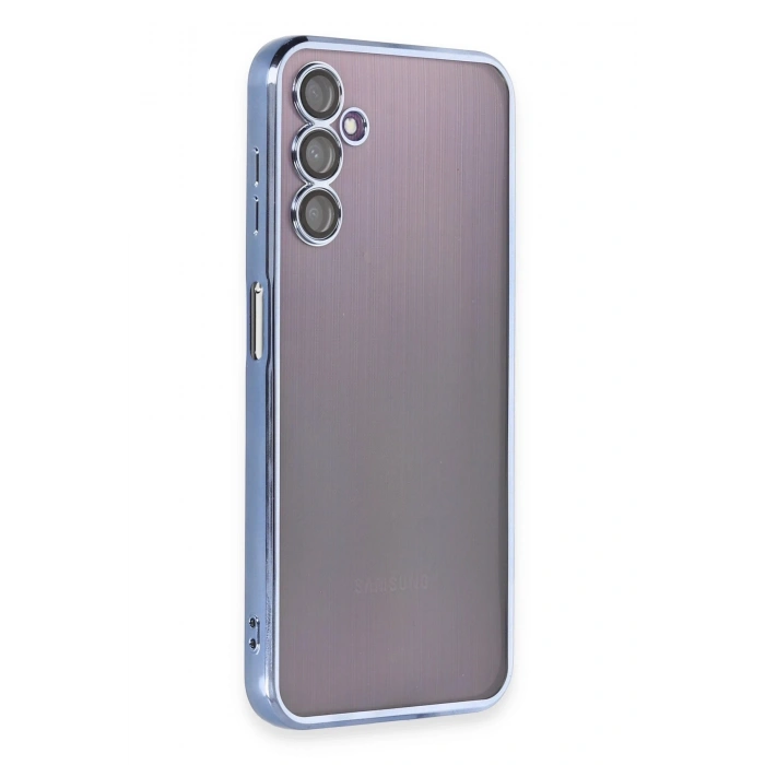 Mey İthalat®  Samsung Galaxy A14 4G Kılıf  Lensli Silikon - Açık Mavi