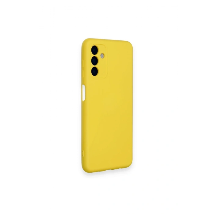 Mey İthalat®  Samsung Galaxy A14 4G Kılıf Nano içi Kadife Silikon - Sarı