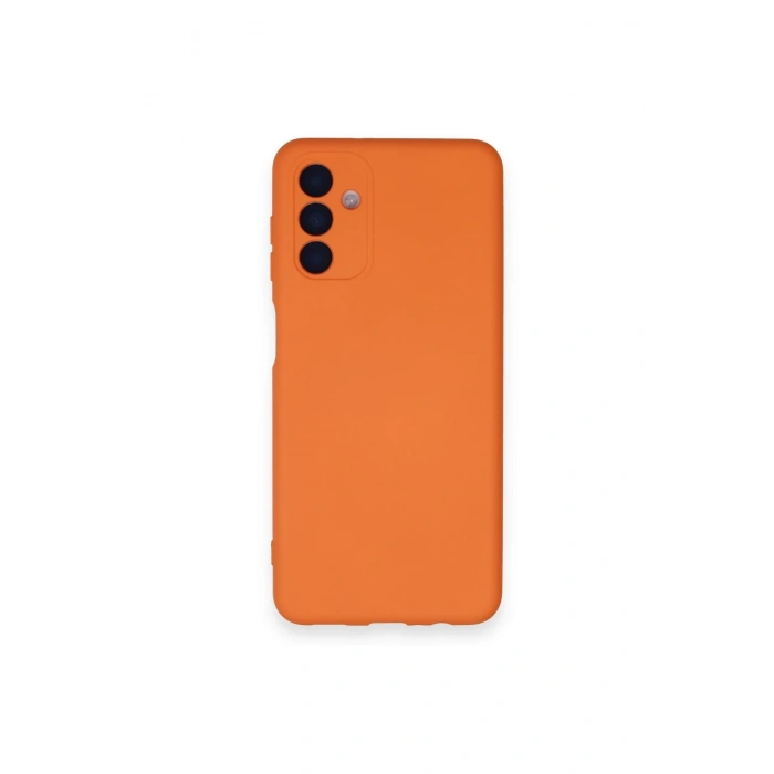 Mey İthalat®  Samsung Galaxy A14 4G Kılıf Nano içi Kadife Silikon - Turuncu