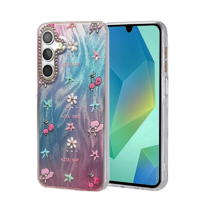 Mey İthalat®  Samsung Galaxy A15 4G Kılıf Blade Aynalı Desenli Kapak - Desen 4