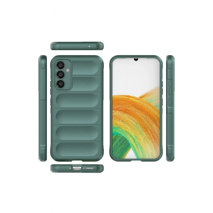 Mey İthalat®  Samsung Galaxy A15 4G Kılıf Optimum Silikon - Koyu Yeşil