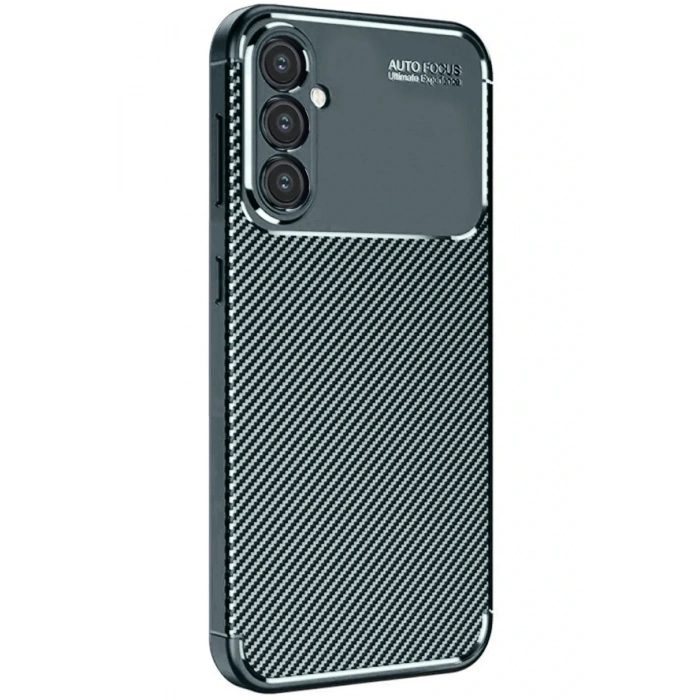 Mey İthalat®  Samsung Galaxy A16 5G Kılıf Auto Focus Karbon Kapak - Koyu Yeşil