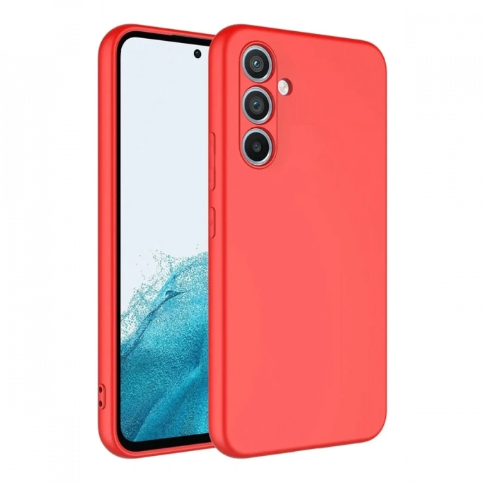 Mey İthalat®  Samsung Galaxy A16 5G Kılıf First Silikon - Kırmızı