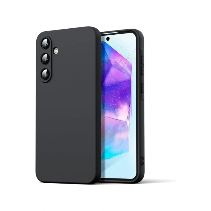 Mey İthalat®  Samsung Galaxy A16 5G Kılıf Nano içi Kadife Silikon - Siyah
