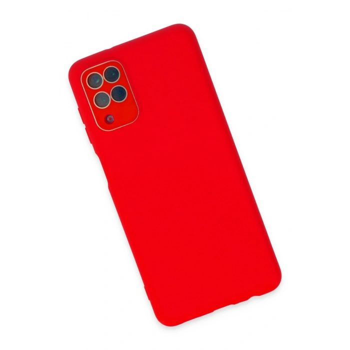 Mey İthalat®  Samsung Galaxy A22 Kılıf Lansman Glass Kapak - Kırmızı