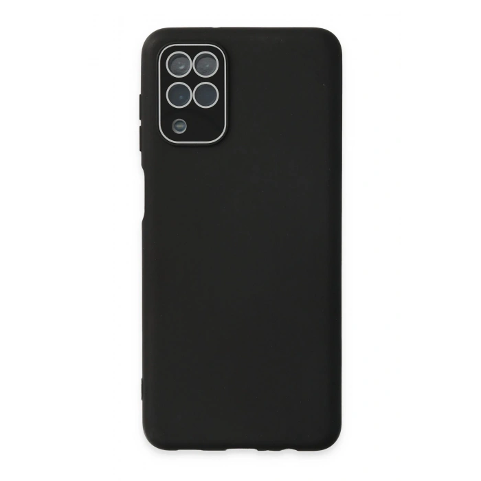 Mey İthalat®  Samsung Galaxy A22 Kılıf Lansman Glass Kapak - Siyah