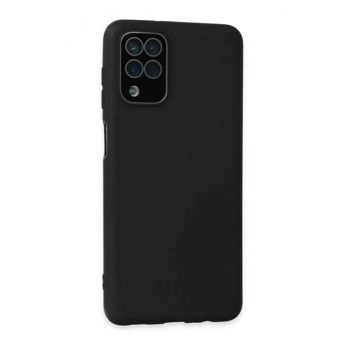 Mey İthalat®  Samsung Galaxy A22 Kılıf Lansman Glass Kapak - Siyah