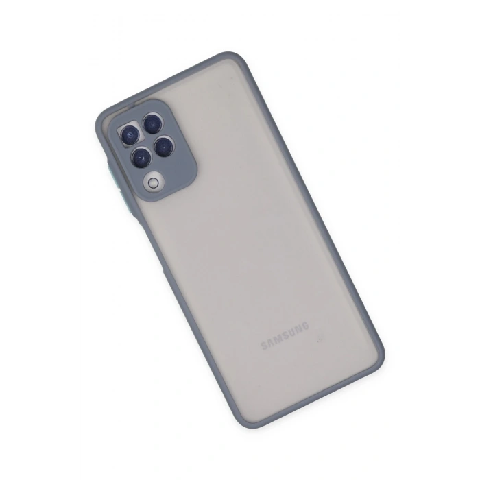 Mey İthalat®  Samsung Galaxy A22 Kılıf Montreal Silikon Kapak - Gri