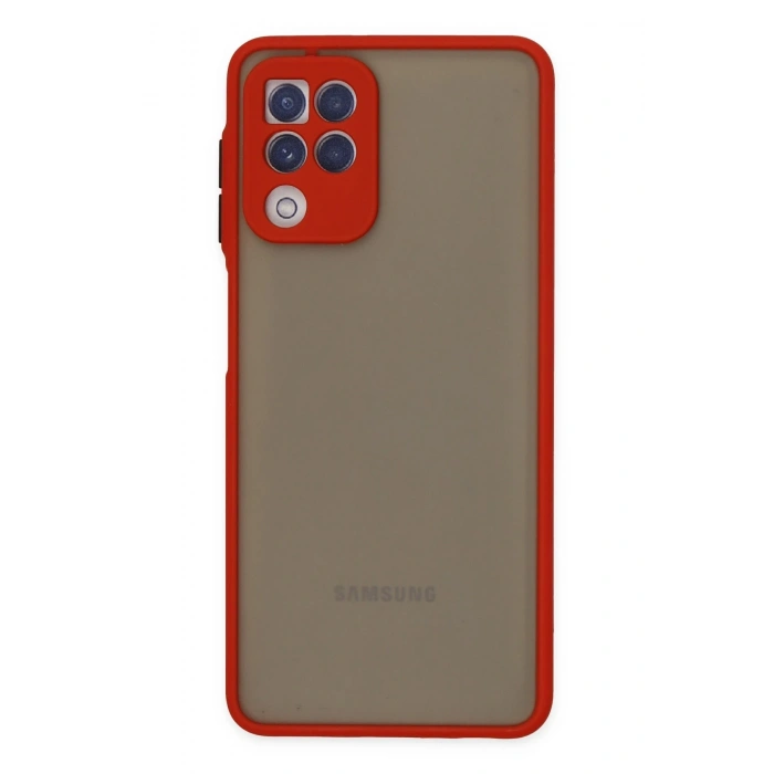 Mey İthalat®  Samsung Galaxy A22 Kılıf Montreal Silikon Kapak - Kırmızı