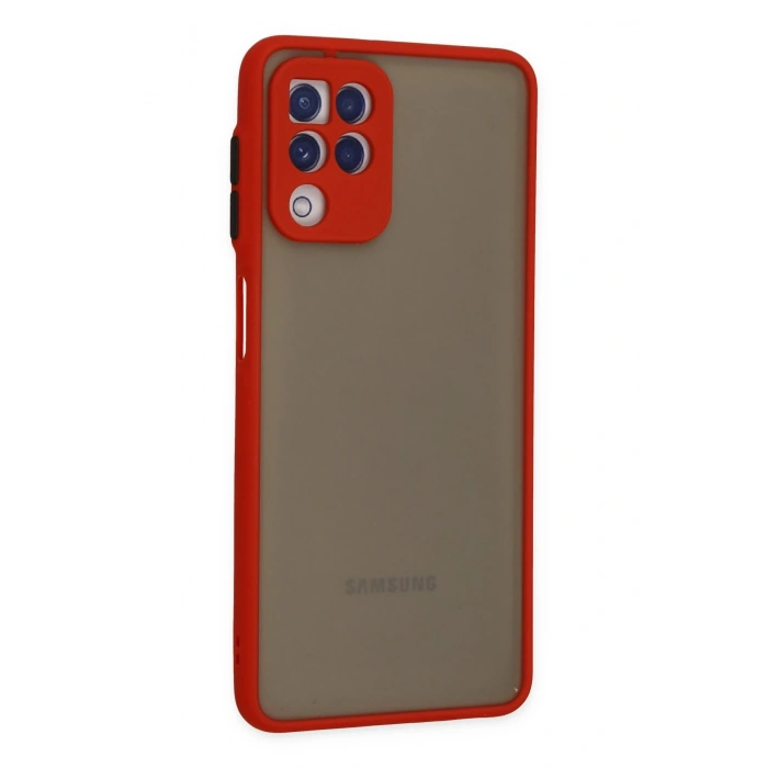 Mey İthalat®  Samsung Galaxy A22 Kılıf Montreal Silikon Kapak - Kırmızı