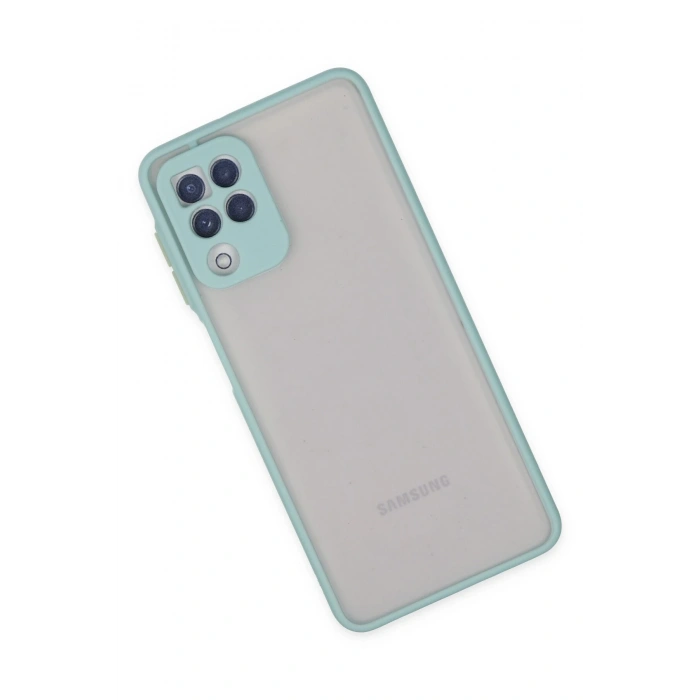 Mey İthalat®  Samsung Galaxy A22 Kılıf Montreal Silikon Kapak - Turkuaz