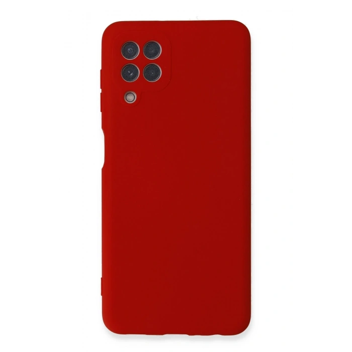 Mey İthalat®  Samsung Galaxy A22 Kılıf Nano içi Kadife Silikon - Kırmızı