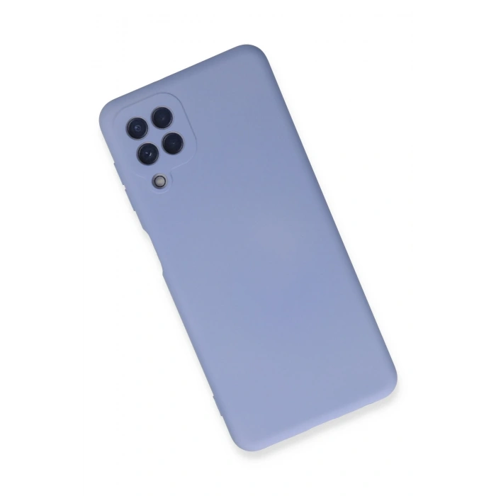 Mey İthalat®  Samsung Galaxy A22 Kılıf Nano içi Kadife Silikon - Lila