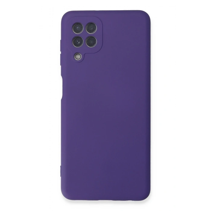 Mey İthalat®  Samsung Galaxy A22 Kılıf Nano içi Kadife Silikon - Mor