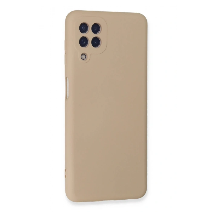Mey İthalat®  Samsung Galaxy A22 Kılıf Nano içi Kadife Silikon - Pudra