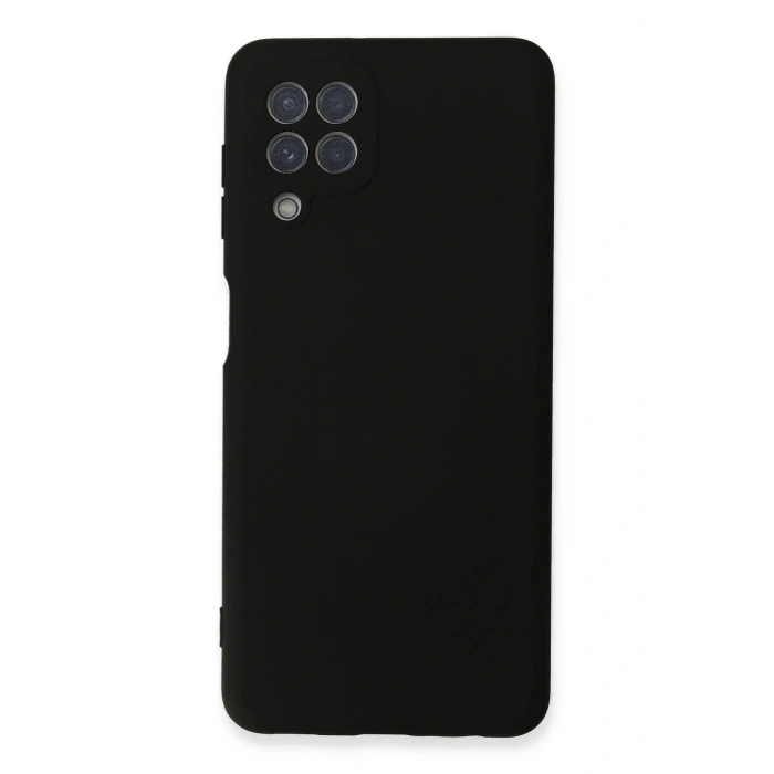 Mey İthalat®  Samsung Galaxy A22 Kılıf Nano içi Kadife Silikon - Siyah