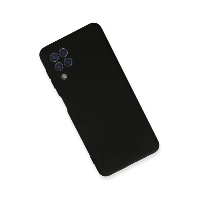 Mey İthalat®  Samsung Galaxy A22 Kılıf Nano içi Kadife Silikon - Siyah